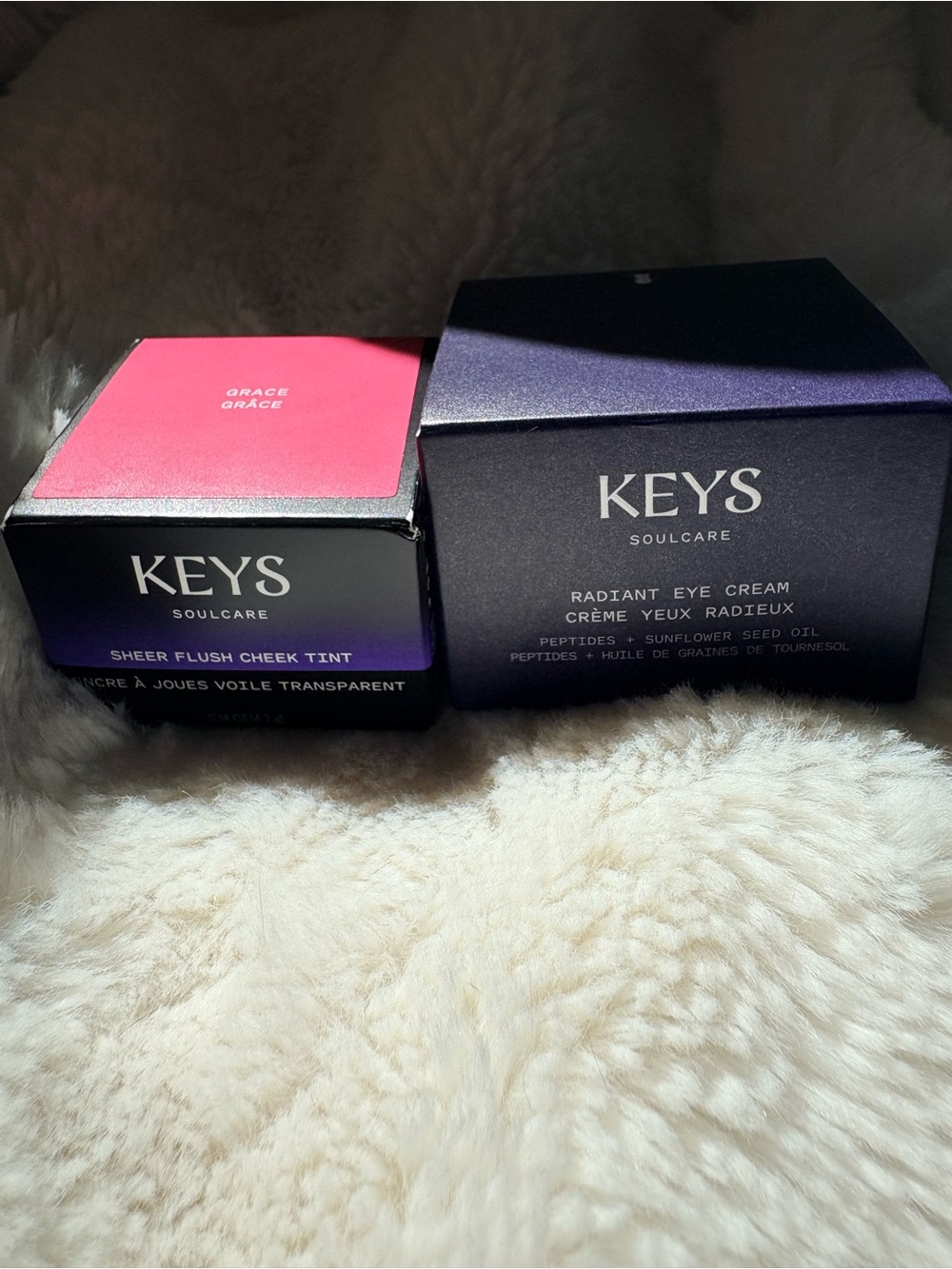 KEYS Soulcare Radiant Eye Cream & Sheer Flush Cheek Tint - Pink/Black Packaging